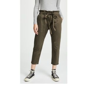CURRENT/ELLIOTT Tabloid Rural Green Paper Bag Pant